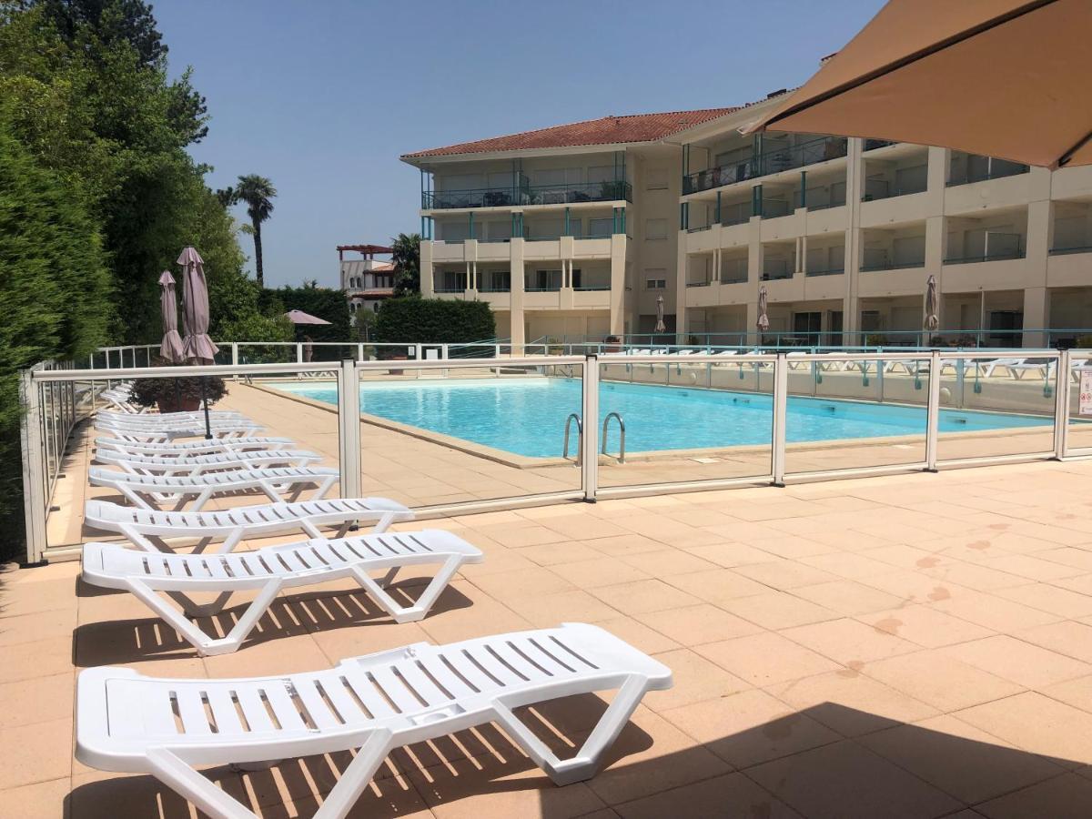 Studio Au Calme Avec Piscine, Face Golf, Parking Gratuit, Tout A Pied A 10Mn Centre Ville Ciboure Exteriér fotografie
